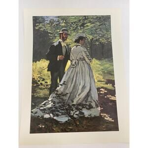 Claude Monet, Bazille And Camille, Print, Book Page, Painting, Reproduction